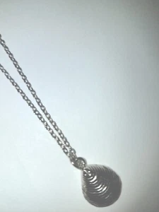 Kindermode Halskette, Silber 17" Kette mit Muschel Anhänger. Neu. - Bild 1 von 3