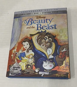 Beauty and the Beast (Blu-ray+DVD) Disney Movie Club Exclusive NEW* RARE SLIP - Imagen 1 de 4