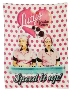 New I Love Lucy Chocolate Factory Plush Fleece Throw Gift Blanket Ethel Episode - Picture 1 of 2