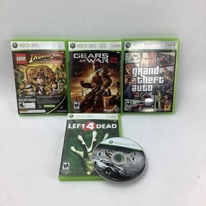 x5 Xbox 360 Indiana Jones, GTA 4, Gears of War, KungFu Panda, Grid, Left 4 Dead - Picture 1 of 13