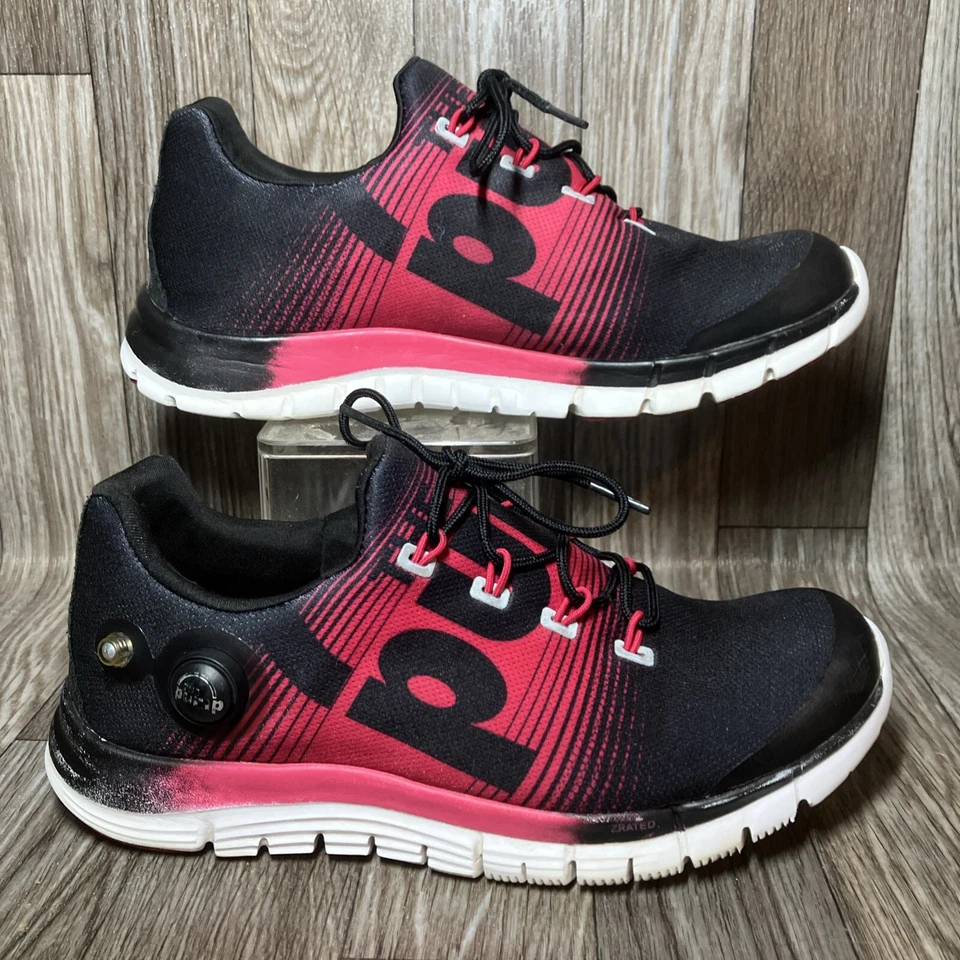 Reebok Z Pump Fusion Black Pink Athletic Running Shoes M47885 Women’s Sz 7.5 - Image 1 of 4