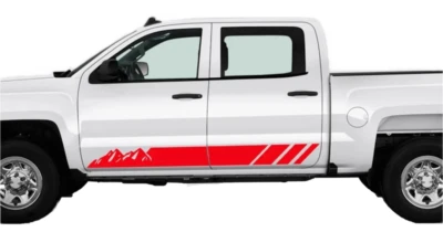 Kit gráfico de calcomanías adhesivas para auto Chevrolet Colorado Silverado rayas de puertas laterales Foto 1 de 4