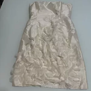 Suzi Chim For Maggie Boutique Ivory Tube Party Dress Size 2 T2 - Picture 1 of 7