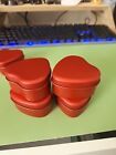 Storage Tin Box With Sealed Lid 4pcs! New / Red Heart ❤️. 