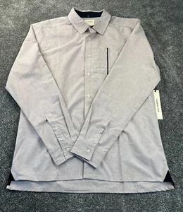 Zakbrand Shirt Mens Large Tailored Long Sleeve Button Up Collared Rose Gray NWT - Picture 1 of 13