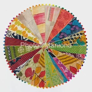 Christmas Gift/Christmas Decorative/Door mat/Wall hangingYoga Mat/Kantha Roundie - Picture 1 of 5
