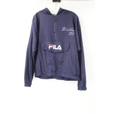 Fila Biella1911 hoodie Womens XL 1/2 Zip Long Sleeve Pullover Jacket Navy Blue - Image 1 of 4