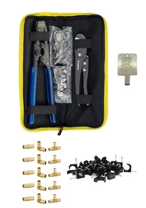 PEX Cinch Crimp Tool, Pex Fit, Cutter, J-Hook Clamps, SS Clamps inCanvas Bag - Imagen 1 de 9