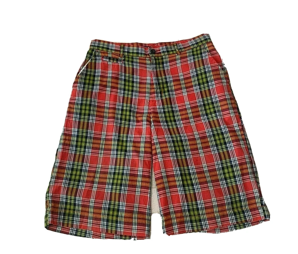 Polo Ralph Lauren Sz 18 Multicolor Plaid Shorts Youth Teen Boy 10.5" Inseam - Image 1 of 4