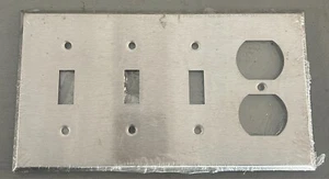 LOT OF 5 Mulberry 4-Gang 1-Duplex Receptacle 3-Toggle Stainless Steel 97554 - Picture 1 of 2