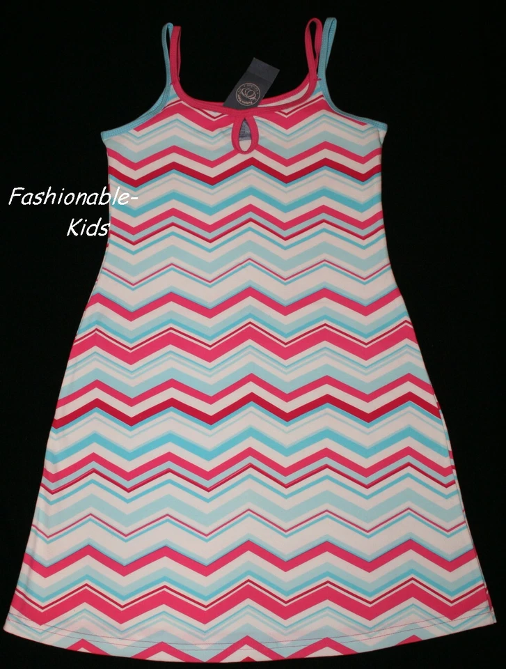 8 NUEVO CON ETIQUETAS PARCHE CALABAZA Rosa Azul Rayas Solero Vestido sin mangas Niñas  Foto 1 de 2