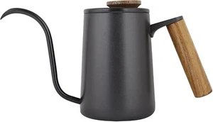600ml Gooseneck Kettle,Stainless Steel Drip Over Coffee Kettle With Wooden Handl - Picture 1 of 7
