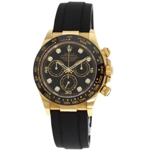 ROLEX Cosmograph Daytona 8P Diamond Watches 116518LNG K18 Yellow Gold/Rubber... - Picture 1 of 21