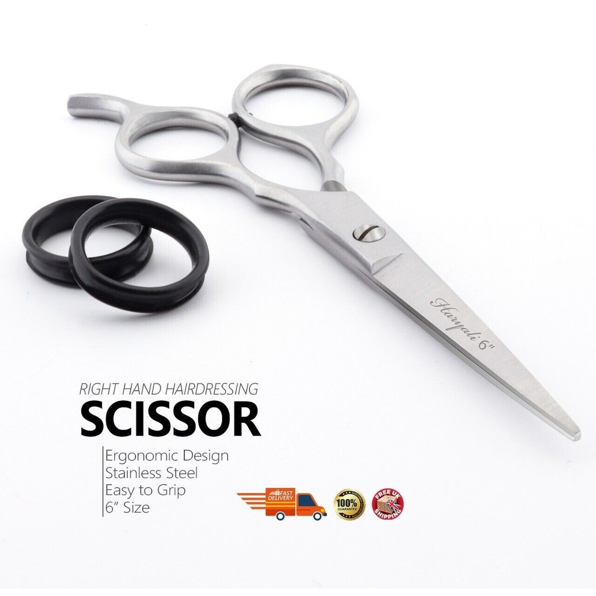 Haryali London Haarschere – 14 Cm, Edelstahl, Friseurschere Mit Ergonomischem Griff