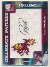 2008 Donruss Elite Extra Ed Collegiate Patches Autographs #45 Petey Paramore/250