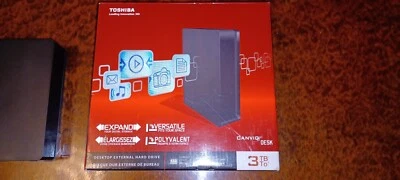 Toshiba Canvio Desk 3TB DeskTop External Hard Drive SuperFast Usb 3.0. - Image 1 of 4