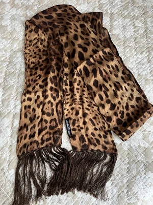 dolce gabbana animal print silk scarf - Image 1 of 4