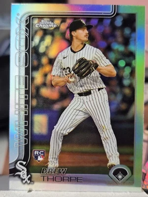 2025 Topps Chrome Drew Thorpe Rookie Refractor #275 Chicago White Sox RC (Q) - Image 1 of 2