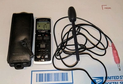 Olympus VN-3200PC Digital Voice Recorder with Microphone & Usb Cable - Image 1 of 4