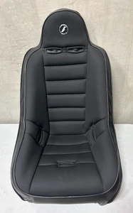 Blemished Corbeau Baja Ultra Black Vinyl / Cloth Fixed-Back Racing Seat - Single - Picture 1 of 2