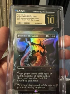 MTG Peer into the Abyss Foil Secret Lair Venom Unleashed CGC Pristine 10 🔥 - Picture 1 of 6