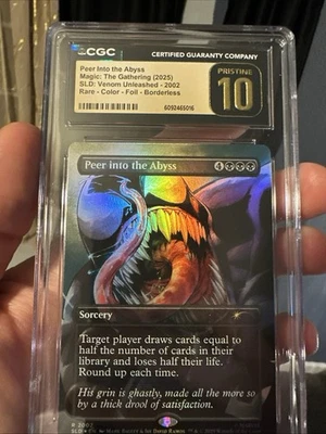 MTG Peer into the Abyss Foil Secret Lair Venom Unleashed CGC Pristine 10 🔥 - Image 1 of 4