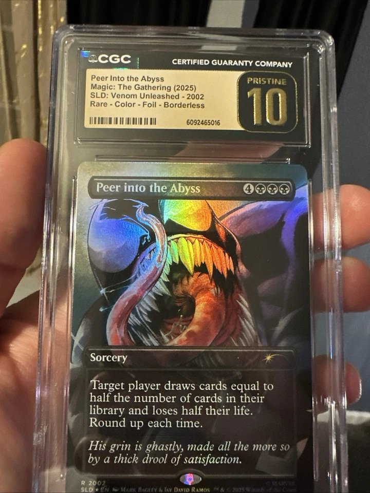 MTG Peer into the Abyss Foil Secret Lair Venom Unleashed CGC Pristine 10 🔥 - Image 1 of 4