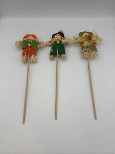 Bastoncini Spaventapasseri Set di 3 Decorazioni Stagionali Multicolore - Foto 1 di 9