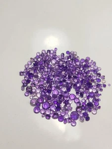 Amethyst Round Faceted Mix 2–8mm – Vibrant Purple Gems Sold by Weight - Picture 1 of 7
