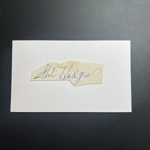 Gil Hodges Signed Cut Index Card JSA LOA - Picture 1 of 2
