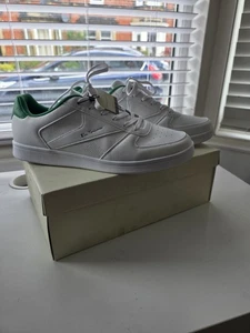 Ben Sherman Campus Trainers UK 11 White Green Casual Sneakers Boxed Brand New - Picture 1 of 6