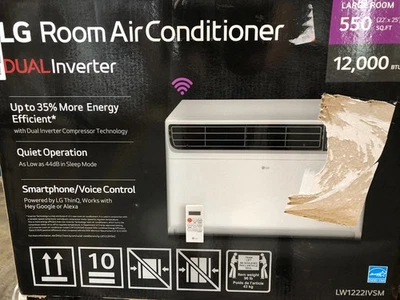 LG 12,000 BTU Dual Inverter Smart Window Air Conditioner 550 sq ft New - Image 1 of 4