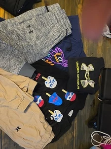 Boys Clothing Lot 2 Tshirts, 1 Ling Sleeve Under Armour, Hurley Med 7/8 - Picture 1 of 10