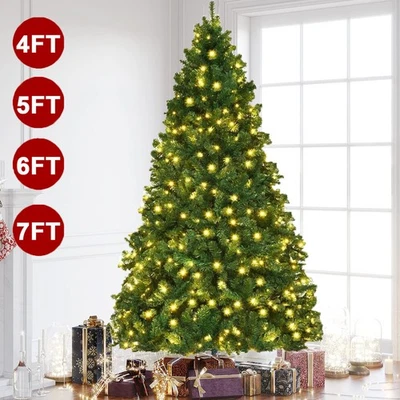 150 180 210cm LED Weihnachtsbaum Künstlicher Kunstbaum Tannenbaum Christbaum DE - Bild 1 von 4