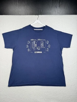 + Yamaha Shirt Mens 2XL Blue Graphic DZR Series DXS XLF Series - Image 1 of 4