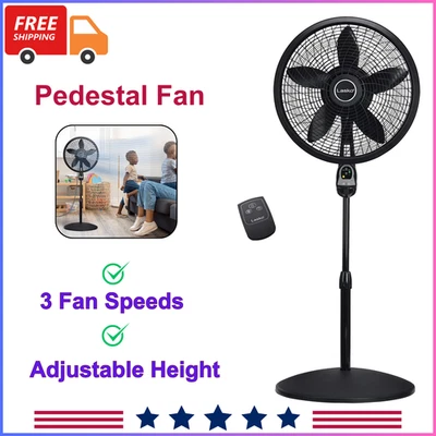 Lasko колебательный циклон пьедестальный вентилятор, регулируемая высота, таймер, пульт дистанционного управления - Изображение 1 из 4