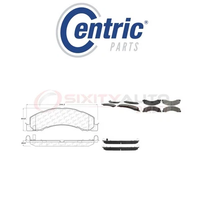 Centric Semi Metallic Brake Pads w Shim for 2008-2010 Dodge Ram 5500 6.7L L6 wu - Изображение 1 из 4