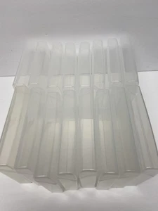 16 contenedores de goma de plástico vacíos extra transparentes con tapa con bisagras almacenamiento artesanías - Imagen 1 de 2