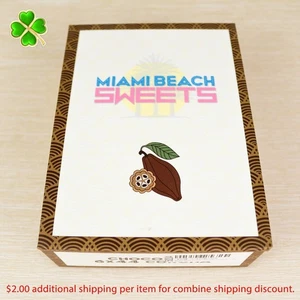 Miami Beach Sweets Chocolate Corona Empty Cigar Box 6.25" x 4.75" x 2" - Picture 1 of 12