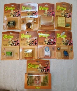 Lot of 9 Vintage 1980 Mattel Littles Dollhouse Furniture Hong Kong NOS NRFB - Picture 1 of 13