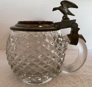 Antique 1891 German Beer Stein Tübingen Pewter and Copper inlay top Studentika - Picture 1 of 24