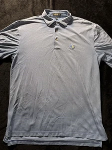 Peter Millar Summer Comfort Striped Mens Size Medium Polo Shirt - Picture 1 of 7