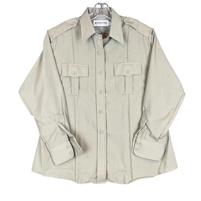 NUEVO SIN ETIQUETAS Horace Pequeña Ropa Profesional Uniforme Camisa Mujeres 44 Tostado Manga Larga Foto 1 de 4