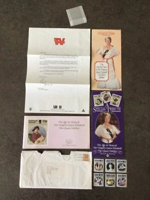 Life & Times Of HM Queen Elizabeth The Queen Mother Souvenir Album Stamps - Image 1 of 4