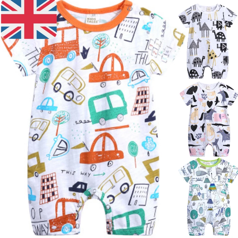 Neugeborenes Baby Junge Mädchen Strampler Body Overall Sonnenanzug Spielanzüge Outfits Kleidung