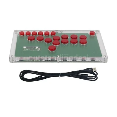 HAMGEEK HG-W003 Arcade Controller Game Controller Arcade Stick with Red Buttons/ - Image 1 of 4