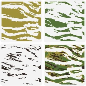 FINGERINSPIRE 3 Pcs Layered Tiger Stripe Camouflage - Picture 1 of 7