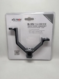 Triple Shoe V Bracket VL-125 For light flash and Microphone US Seller New - Picture 1 of 2