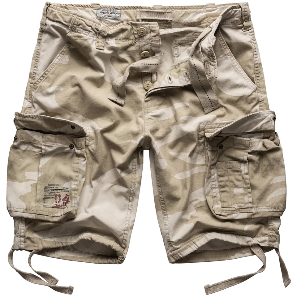 Surplus Airborne Vintage Shorts Hommes Militaire Randonnée Desert Storm Camo - Photo 1/1
