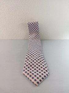 New Men's Nautica Pink Blue Checkered Tie 100% Silk - Picture 1 of 5